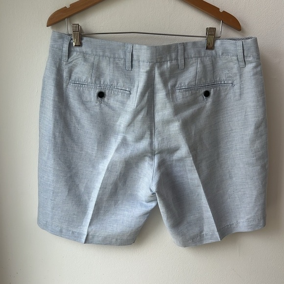 UNTUCKIT MEN’S LINEN BLEND CHINO SHORTS SIZE 36 WAIST BLUE - Picture 3 of 8